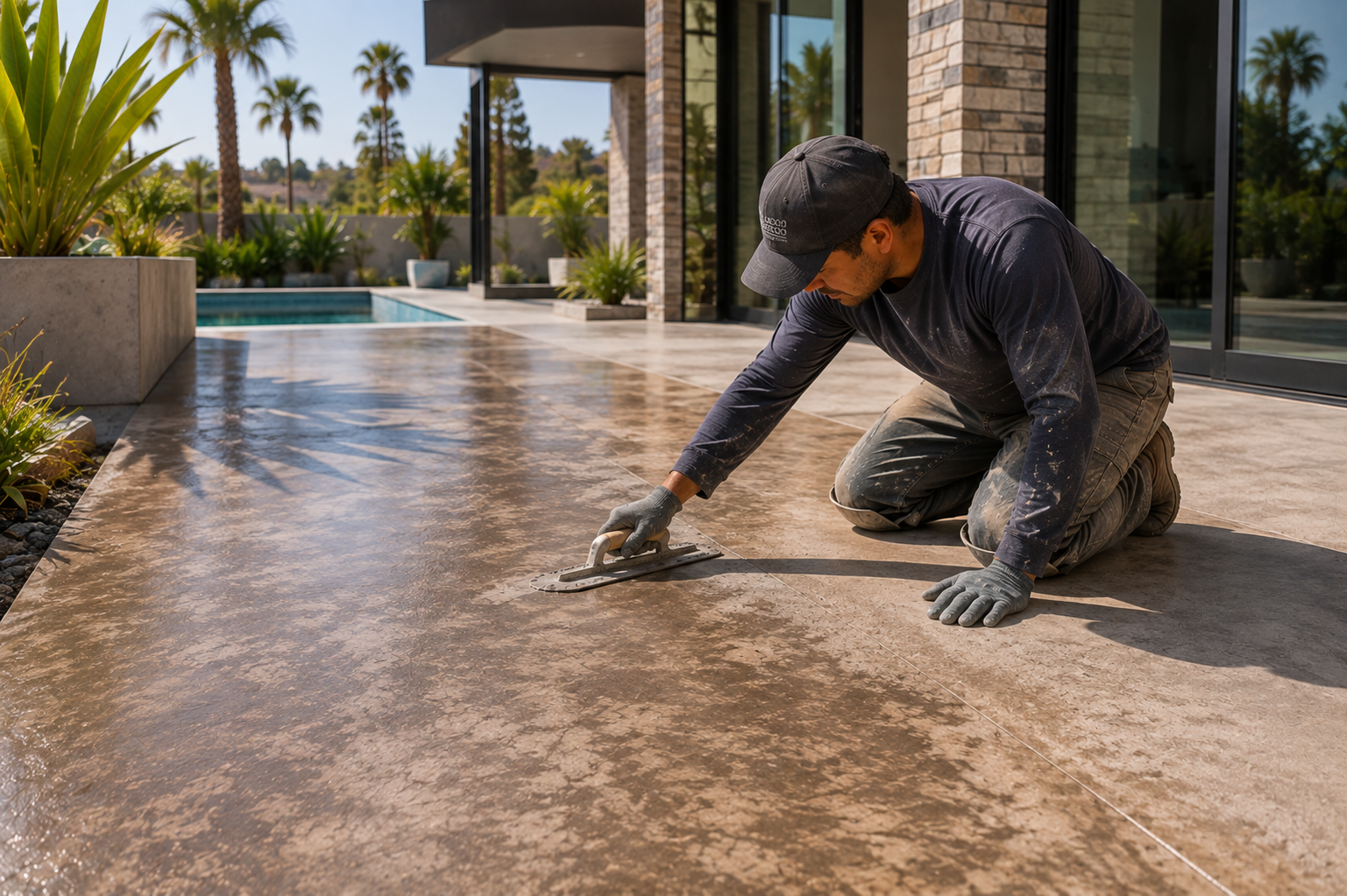 Decorative concrete worker southern california